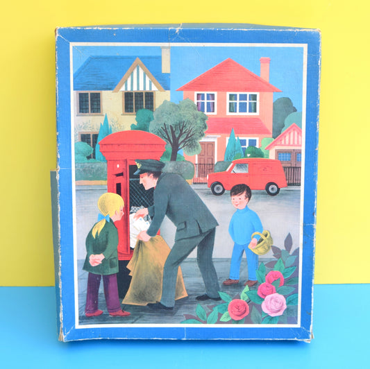 Vintage 1970s Wooden Jigsaw Puzzle - by Galt - The Postman .