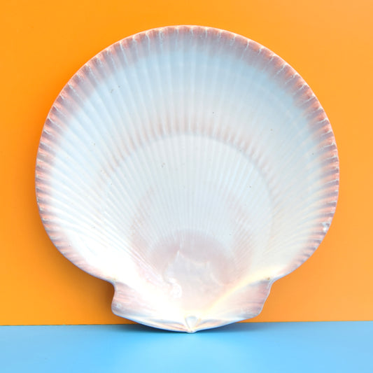 Vintage 1960s Wedgwood Ceramic Plate - Shell Shaped - Pink