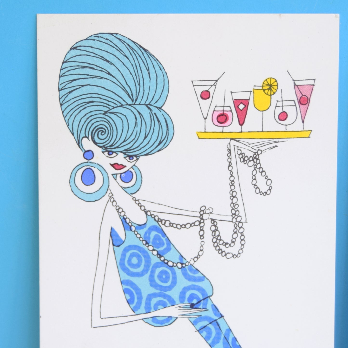 Vintage 1960s Amazing cocktail Party Invitations x4