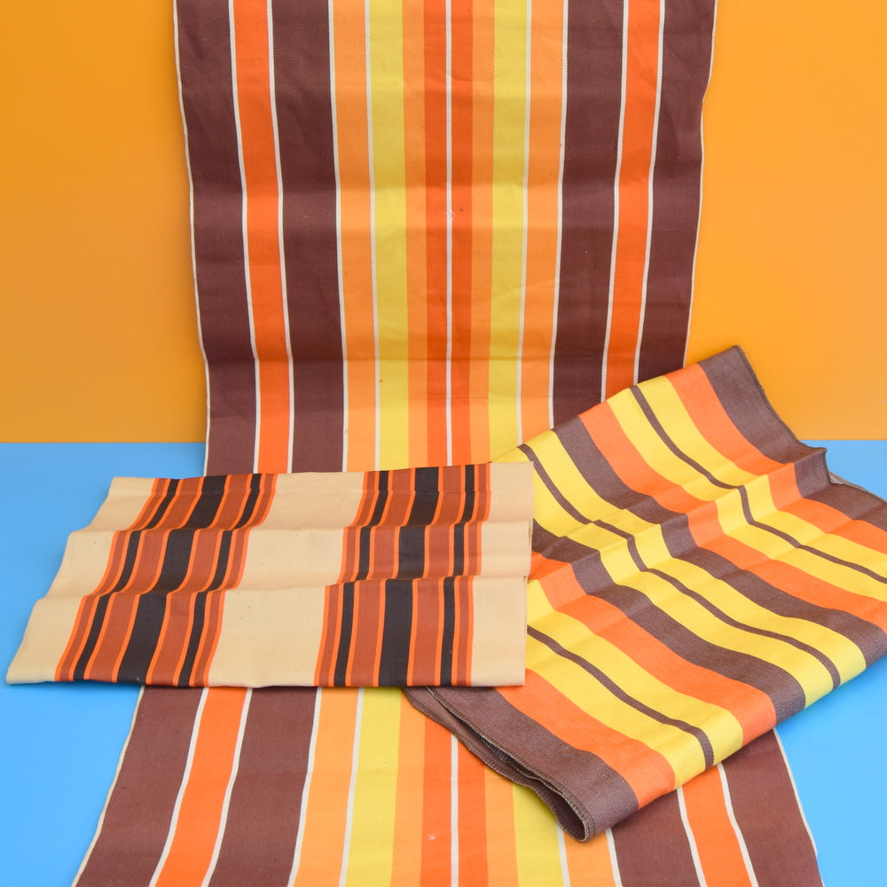 Vintage 1970s Replacement Garden Chair / Deckchair Canvas - Orange