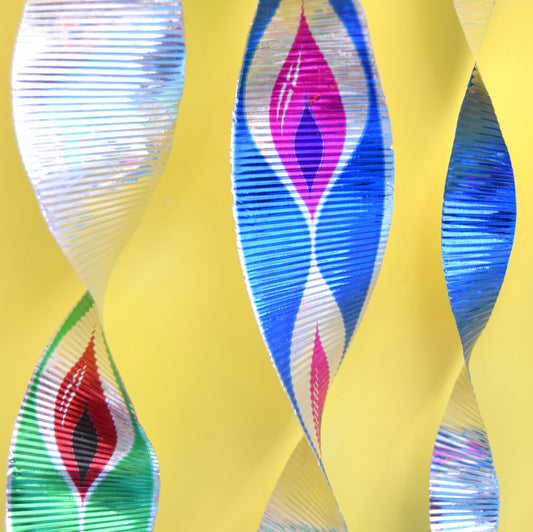 Vintage 1960s Wonderspin Twisted Foil Decorations - Various colours