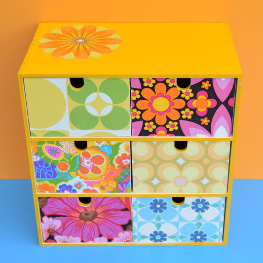 Small Wooden Drawer Unit - Vintage Wallpapers - Patchwork #2