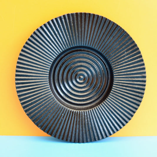 Vintage 1960s Cast Metal Sun Dish / Candle Holder / Danish Candle