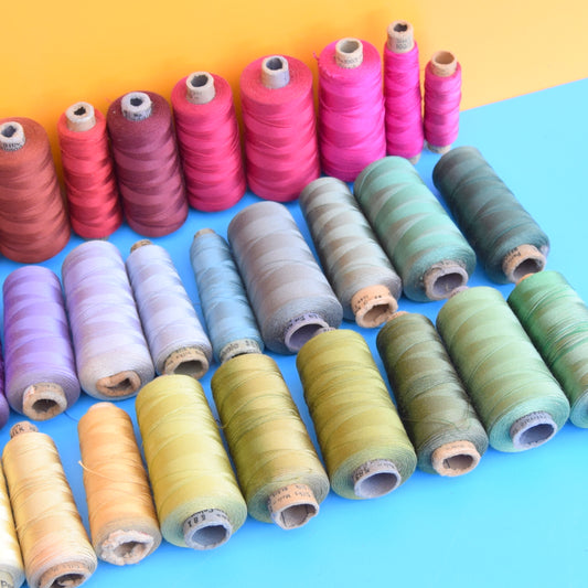 Vintage 1960s Silk Thread Reels - Great Display & Use  x30