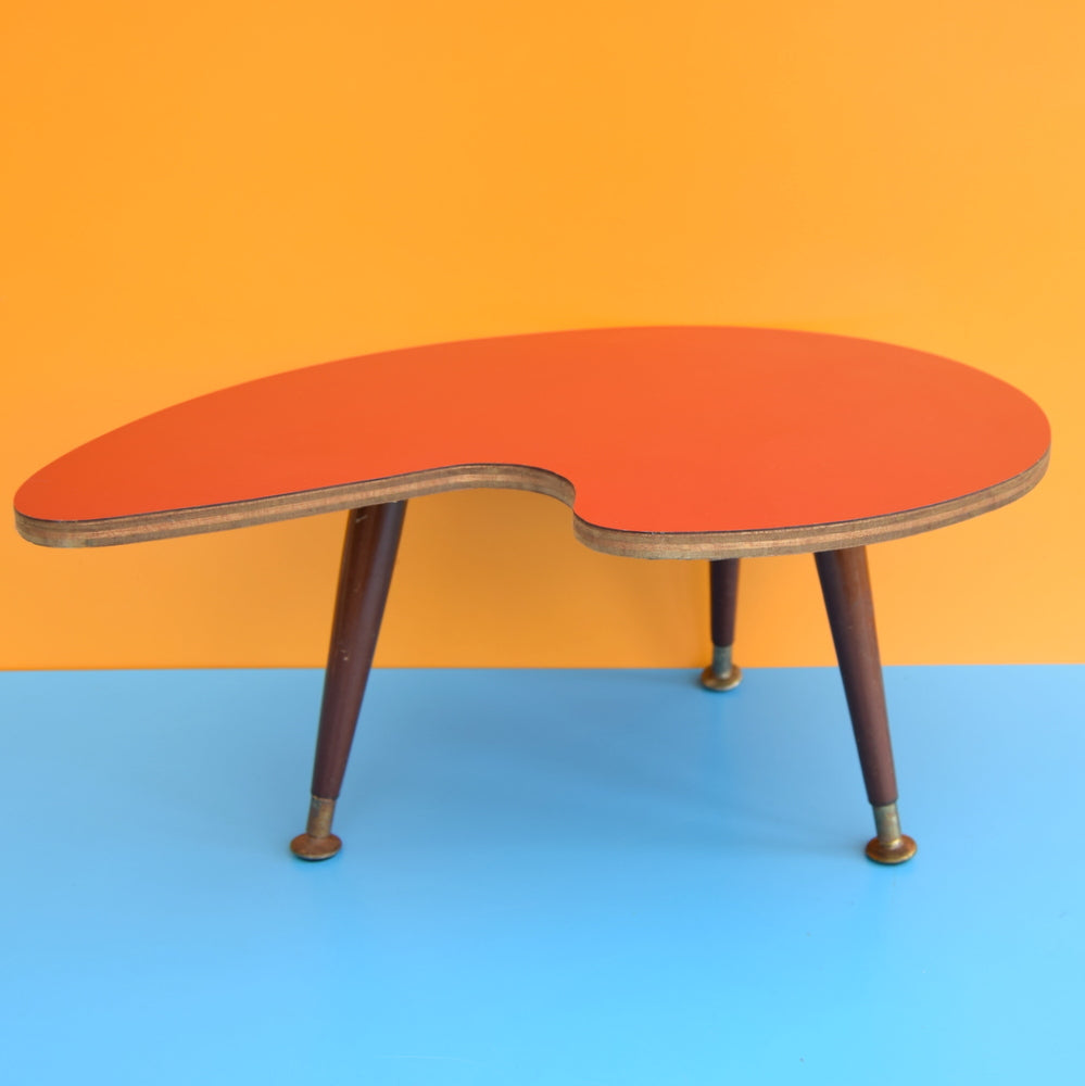 Vintage Formica Palette Table - Original Legs & Formica Top - Red