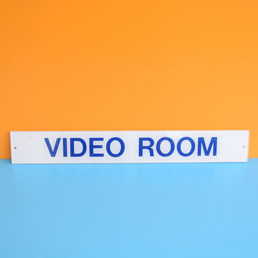 Vintage 1980s Perspex School Signs - Video Room / Cafeteria Etc