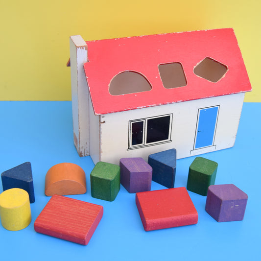 Vintage 1960s Wooden House & Blocks - Galt