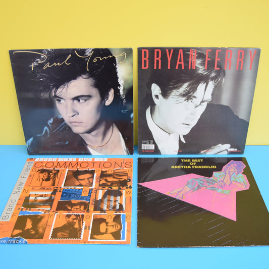 Vintage 1980s Records / Vinyls - Paul Young, Roxy Music / Bowie x8