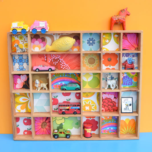Vintage Miniature Collectables - Wooden Display Unit - Matchbox Cars by Pineapple Retro