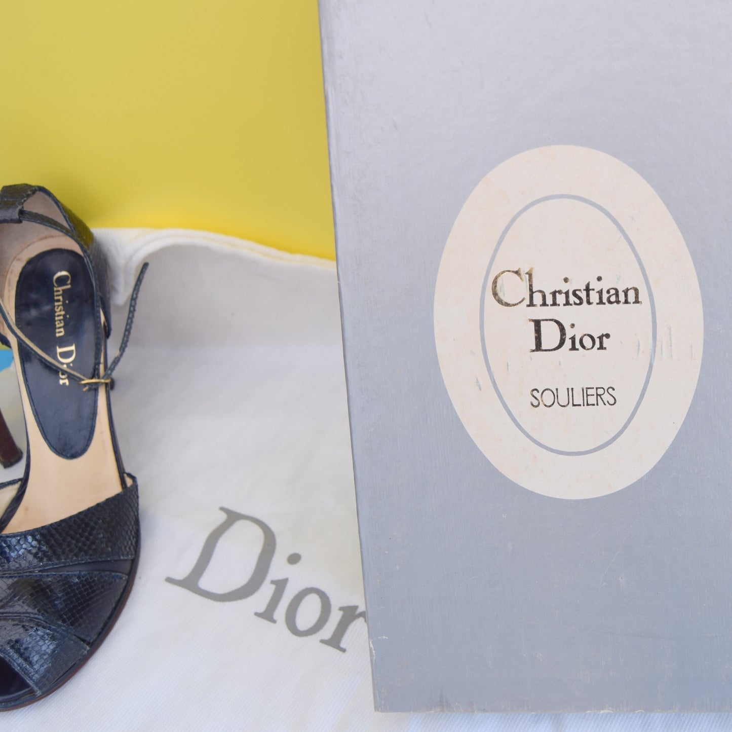 Vintage 1970s Christian Dior Snake Shoes - UK Size 4.5