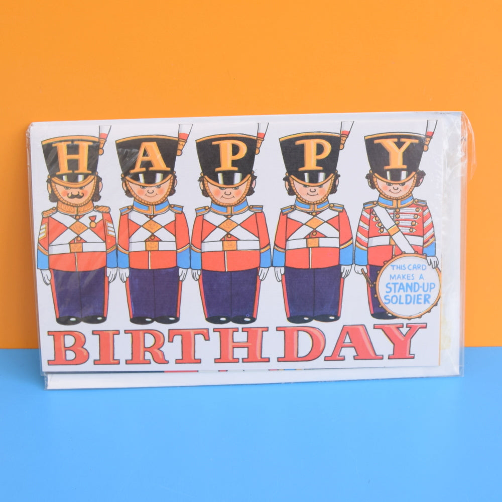 Vintage 1970s Greeting Card - Cut Out - Happy Birthday - Toy Soldier