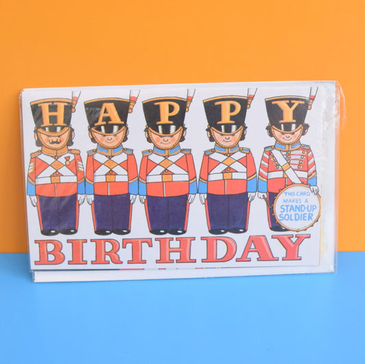 Vintage 1970s Greeting Card - Cut Out - Happy Birthday - Toy Soldier