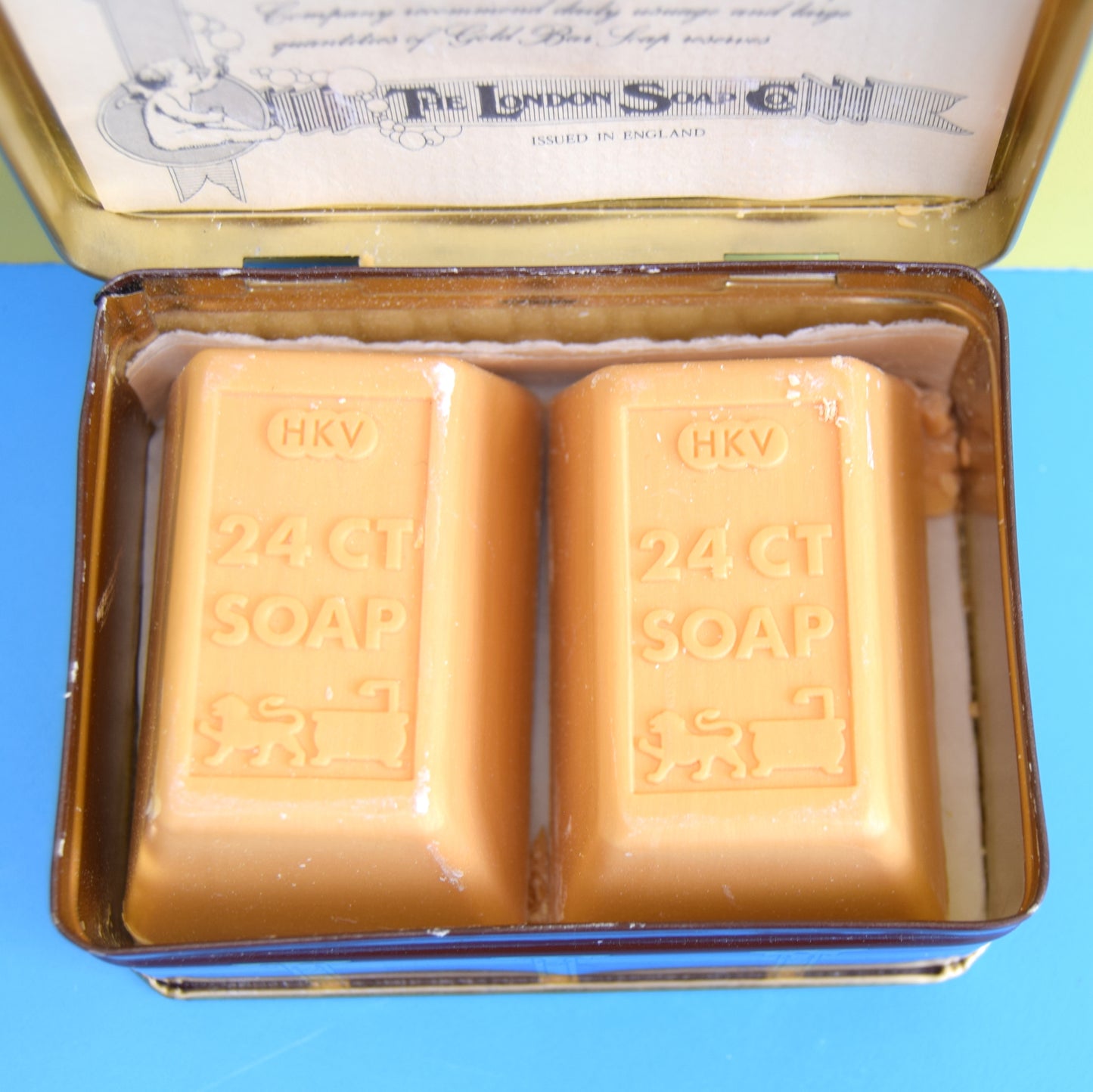 Vintage 1980s London Soap Co - Gold Bar Soap In Chest