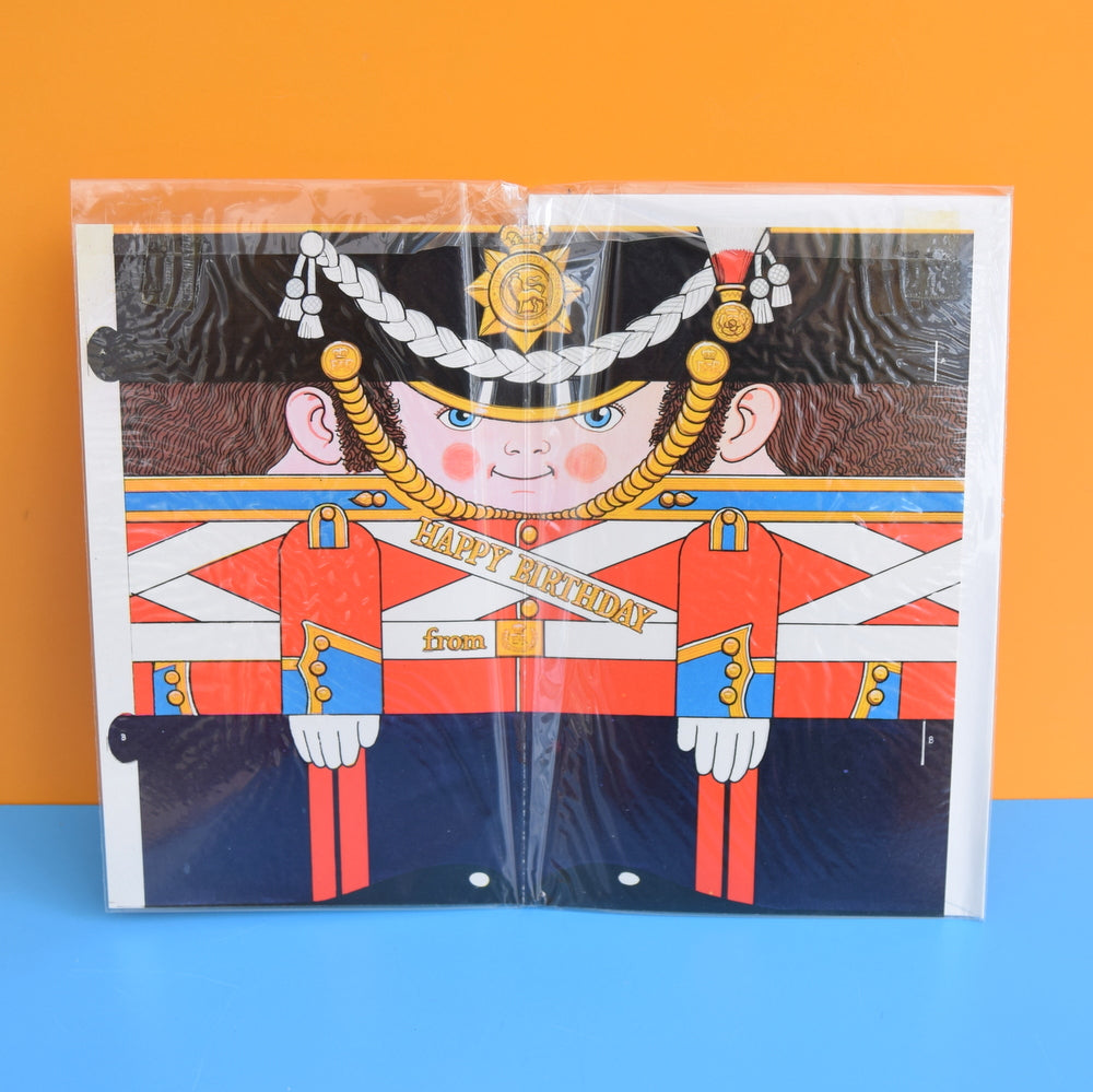 Vintage 1970s Greeting Card - Cut Out - Happy Birthday - Toy Soldier