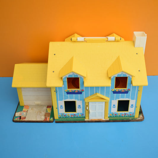 Vintage 1970s Fisher Price Yellow House & Figures