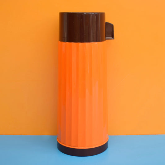 Vintage 1970s Thermos Large Flask - Orange & Brown by Pineapple Retro