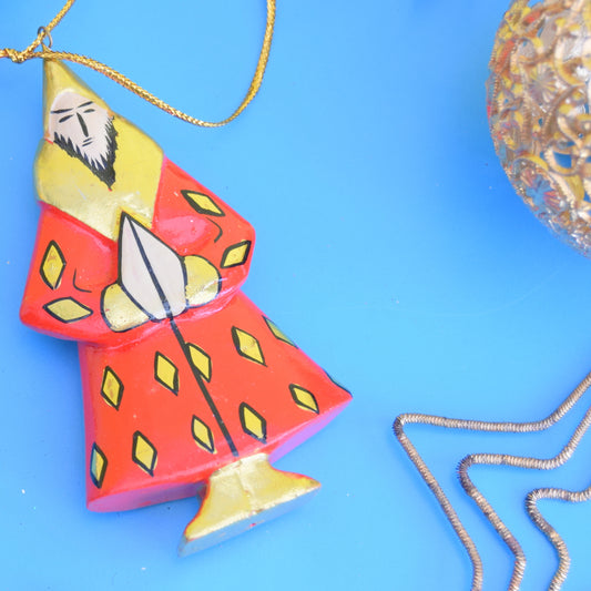 Vintage 1970s Mixed Christmas Decorations - Red/ Gold