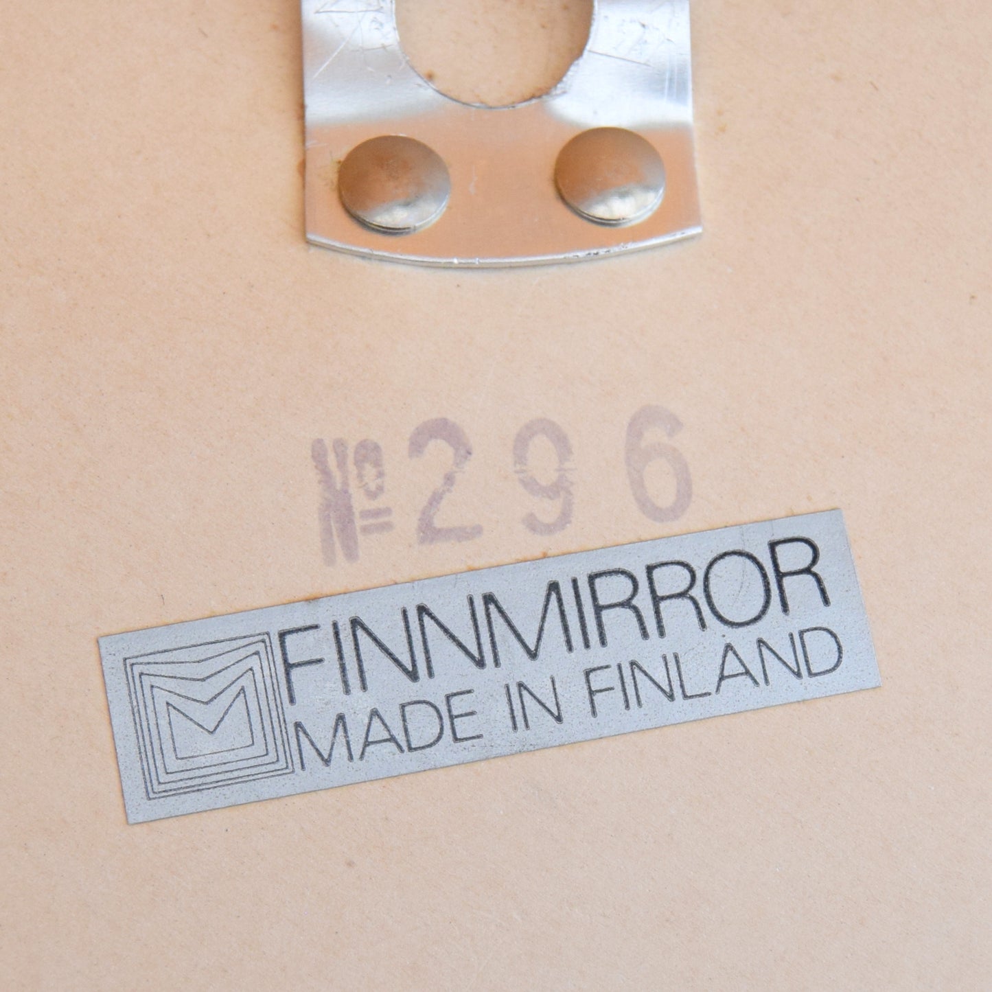 Vintage 1970s Finnmirror -  Round Plastic Mirror - Finland - Red