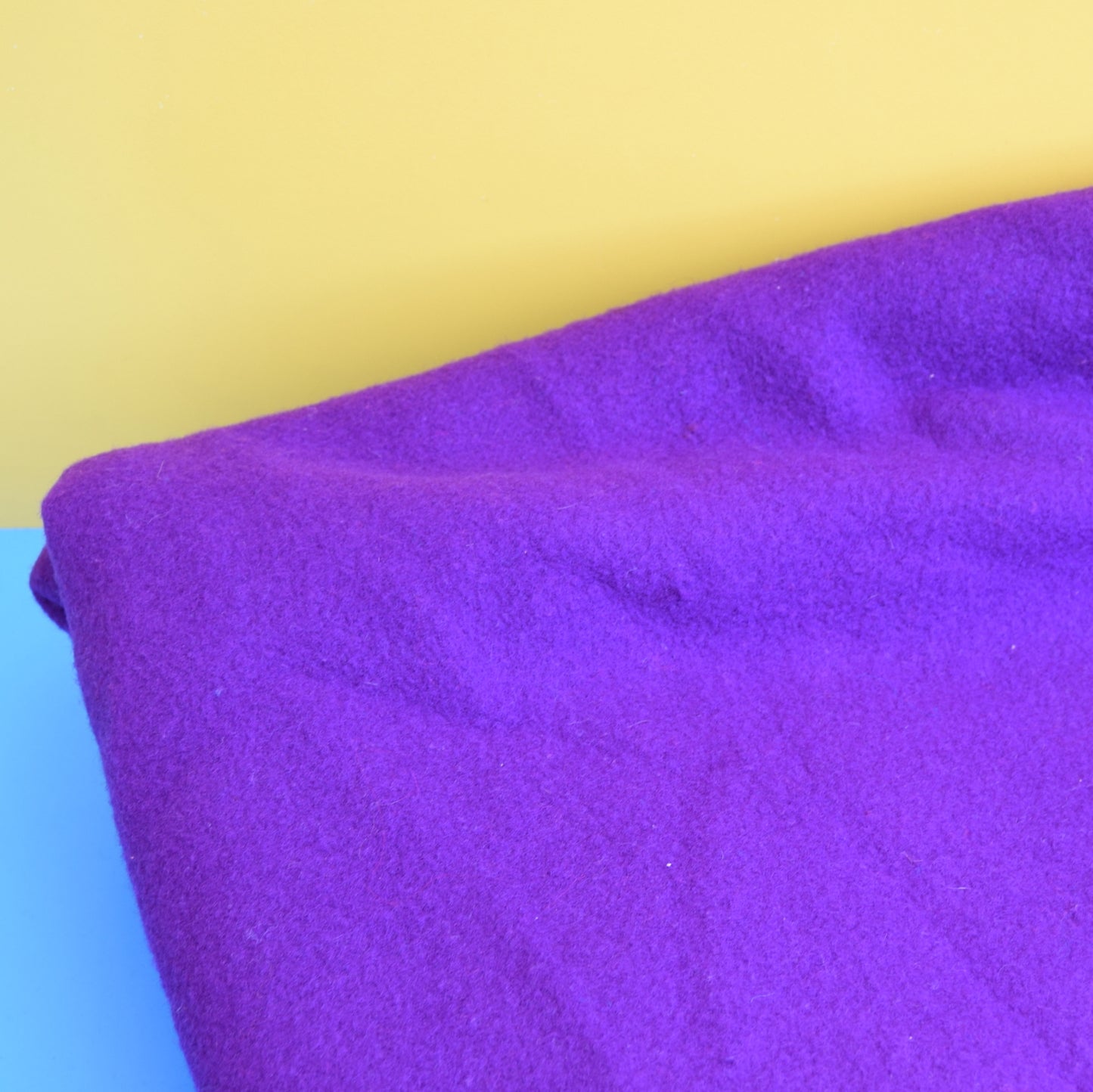 Vintage 1960s Merino Wool Blanket / Throw - Vibrant Purple