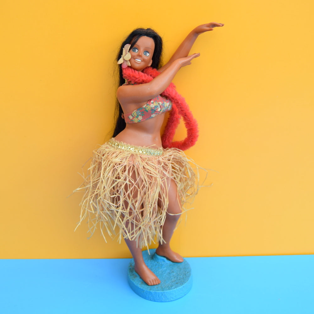 Vintage 1950s Hawaiian Hula Girl Doll Figure - Plastic
