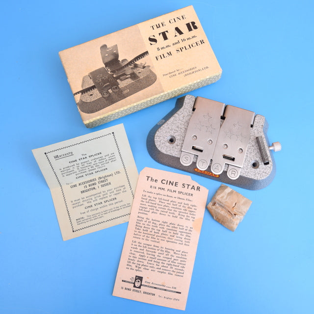Vintage 1950s Cine Film Splicer - Star - Boxed