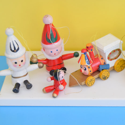Vintage 1970s Wooden Christmas Decorations x23