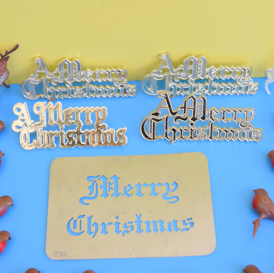 Vintage 1970s Small Plastic Christmas Robin Cake Decorations x4