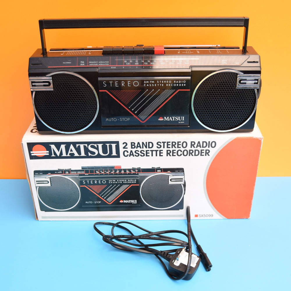Vintage 1980s Cassette Tapes- Unused / Radio Player - Matsui - Boxed