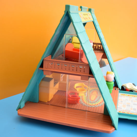 Vintage 1970s Fisher Price A Frame House - Plus Bits by Pineapple Retro