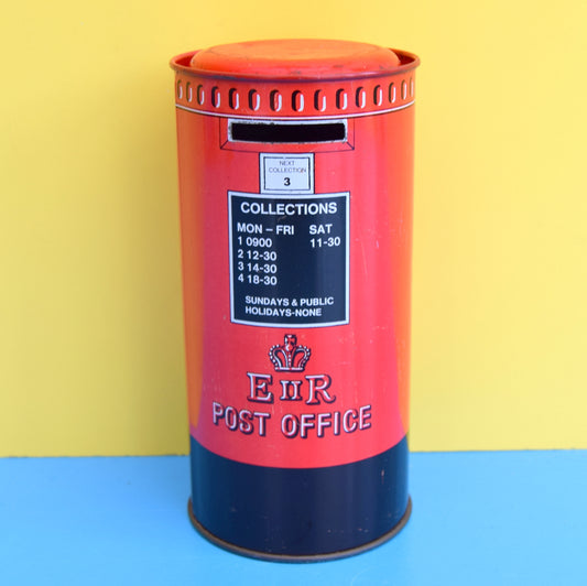 Vintage 1970s Metal Post Office Box Money Box