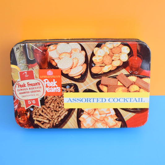 Vintage 1970s Tin - Cocktail biscuits - Peek Freans