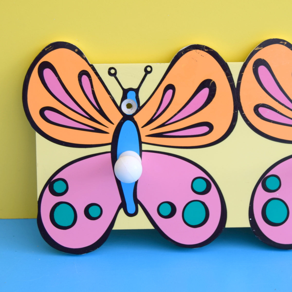 Retro Plastic Butterfly Hooks - Peter Max Style