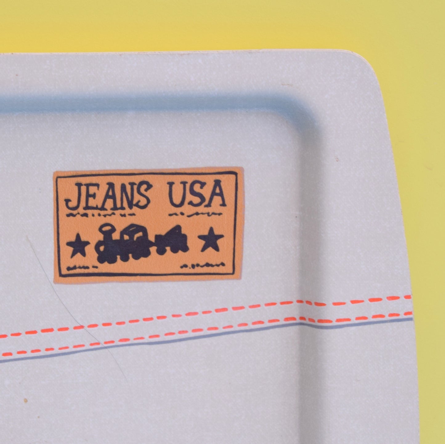Vintage 1970s Jeans USA Tray - Hanky In Pocket Design