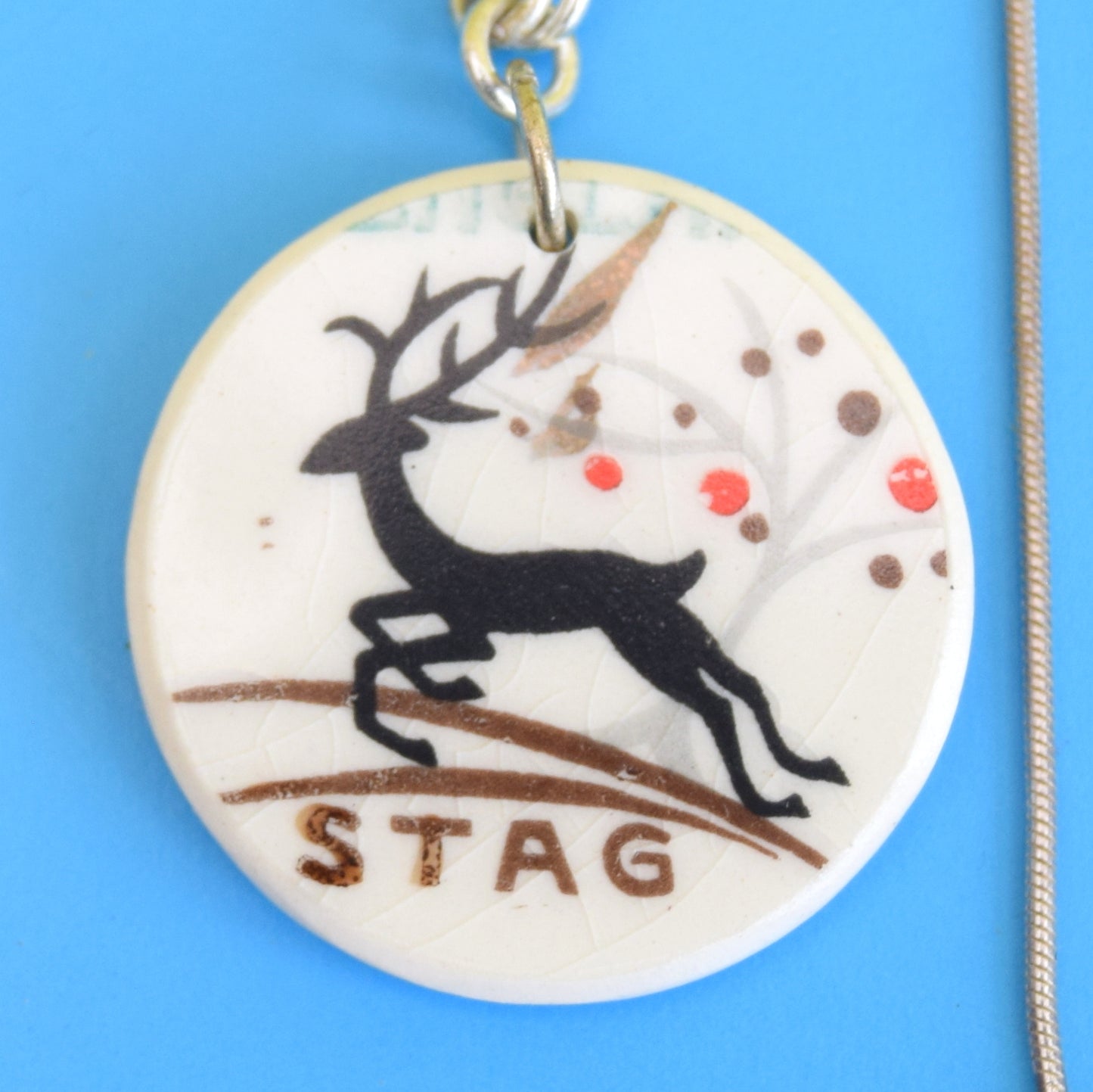 Vintage 1950s Alfred Meakin Shard Necklace / Ring - Stag