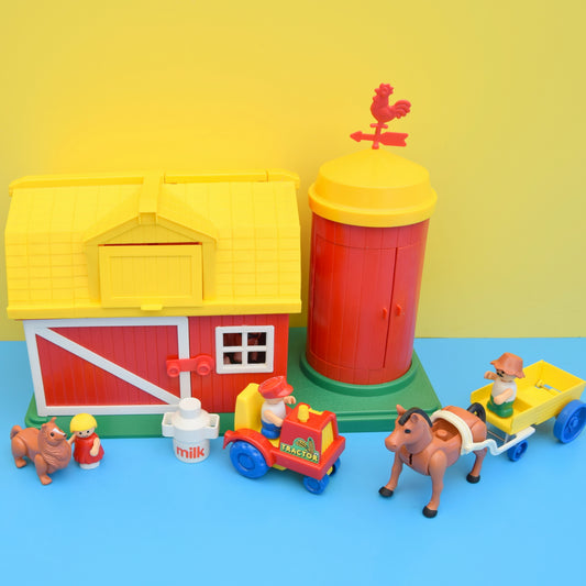 Vintage 1980s Lil Playmates Farm Playset Set - Boxed