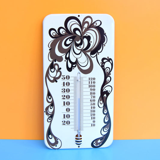 Vintage 1970s Laurids Lonborg Swirl Thermometer - Brown