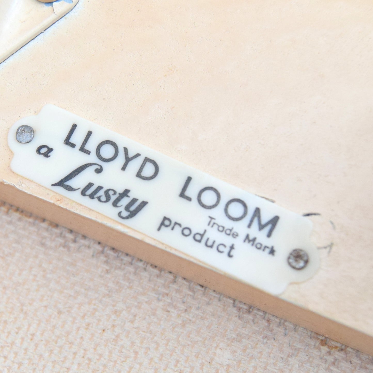 Vintage 1960s Lloyd Loom Sewing / Hobby Box - Flower Power