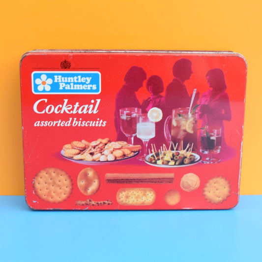 Vintage 1960s Cocktail Biscuit Tin - Huntley & Palmers