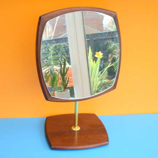 Vintage 1960s Teak Quality Dressing Table Mirror by Vintage