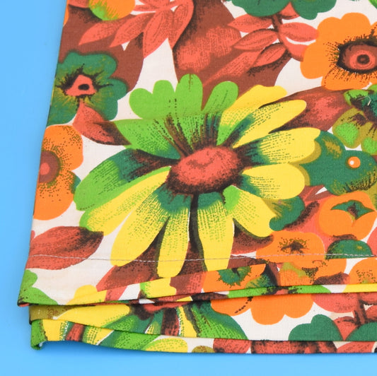 Vintage 1960s Replacement Sunlounger Cover - Orange Flower Power