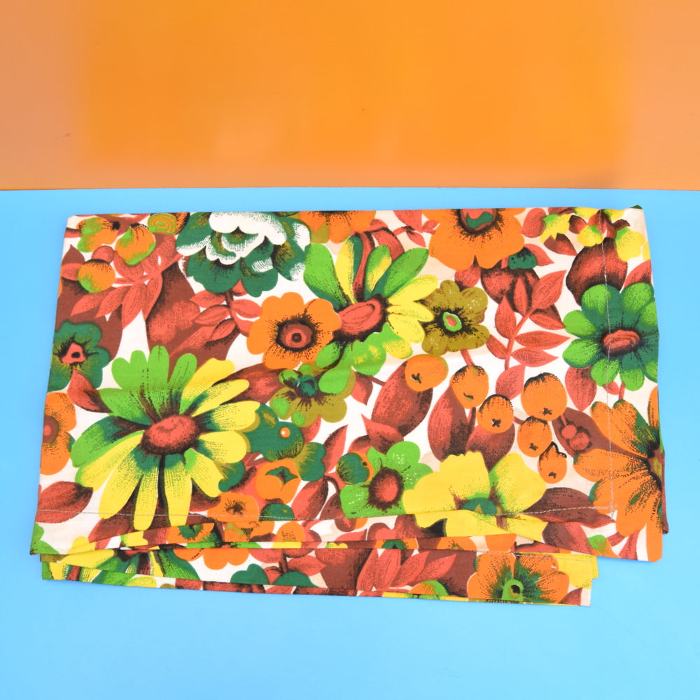 Vintage 1960s Replacement Sunlounger Cover - Orange Flower Power