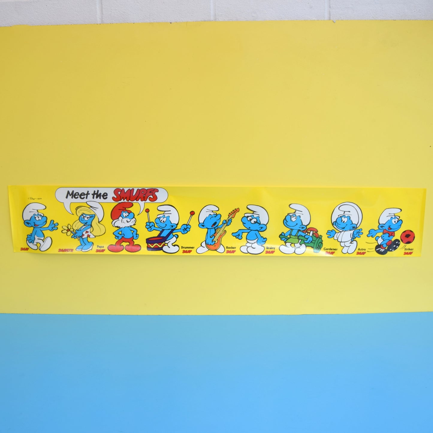 Vintage 1970s Meet The Smurfs Posters/ Figures