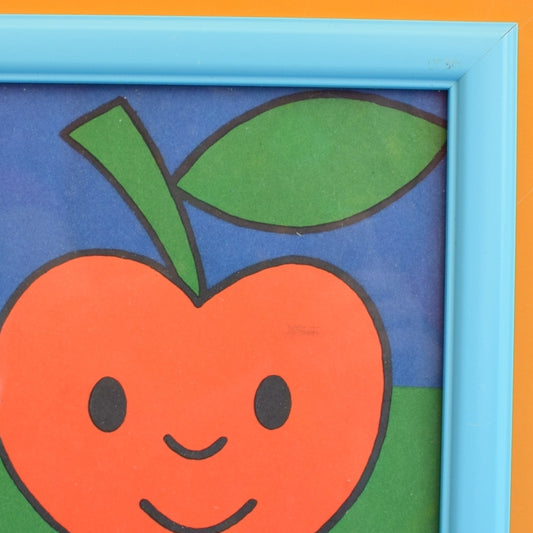 Vintage 1970s Dick Bruna Framed Picture - Apple by Pineapple Retro