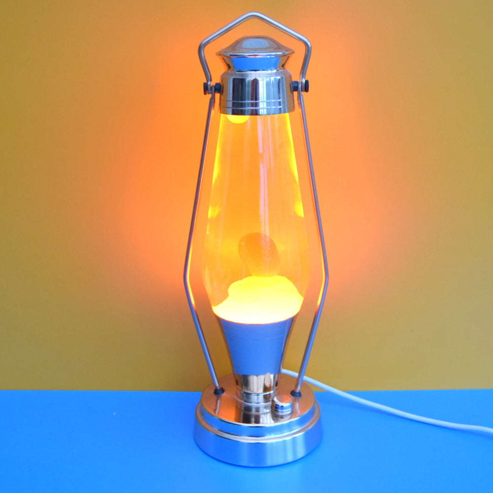 Vintage 1960s Crestworth Copper Astro Lantern Lava Lamp - Orange
