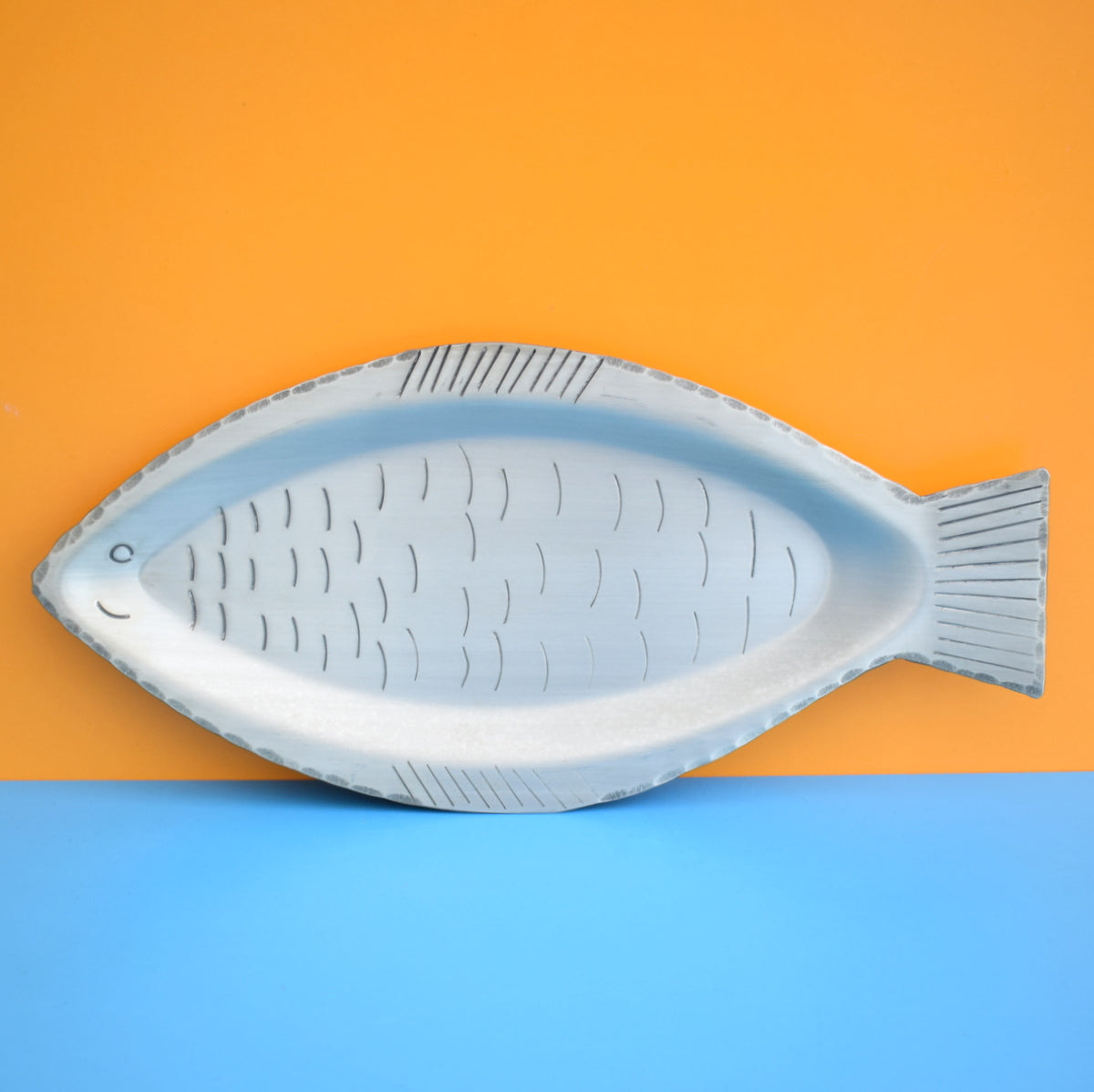 Vintage 1960s Aluminium Fish Dish - Norway
