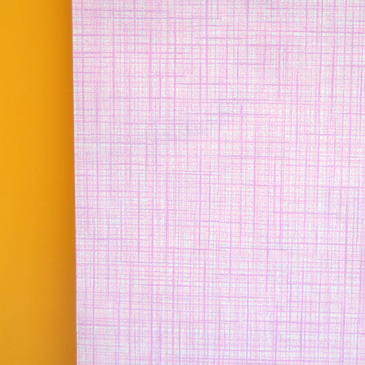 Vintage 1960s Vinyl Wallpaper - Sketchy - Pink