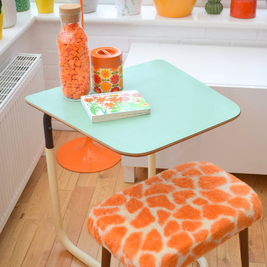Vintage 1960s Formica Desk / Table - Arsenic Green