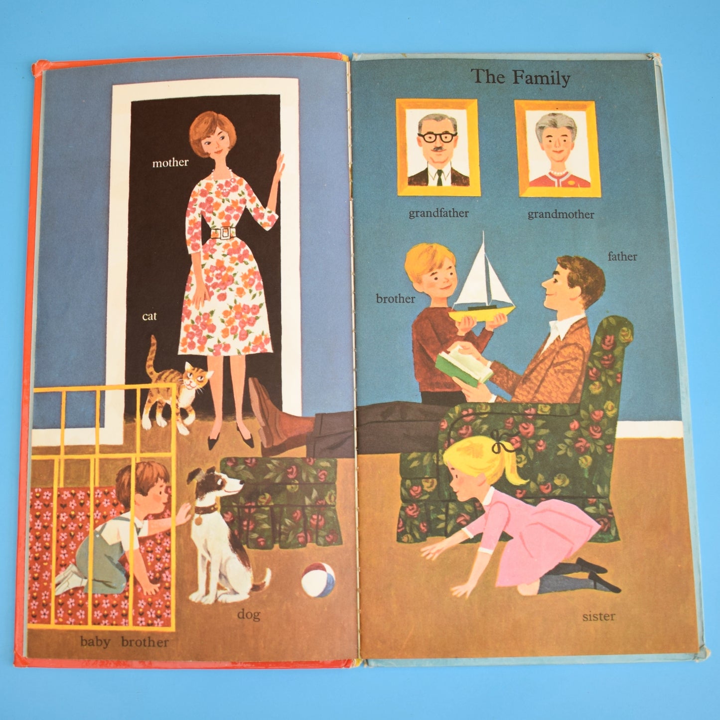 Vintage 1960s Book - Words / Animals - Fab Illustrations by Pineapple Retro