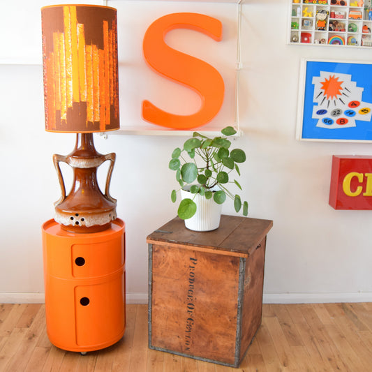 Vintage 1950s Tea Chest Side Table / Box - Ceylon Tea
