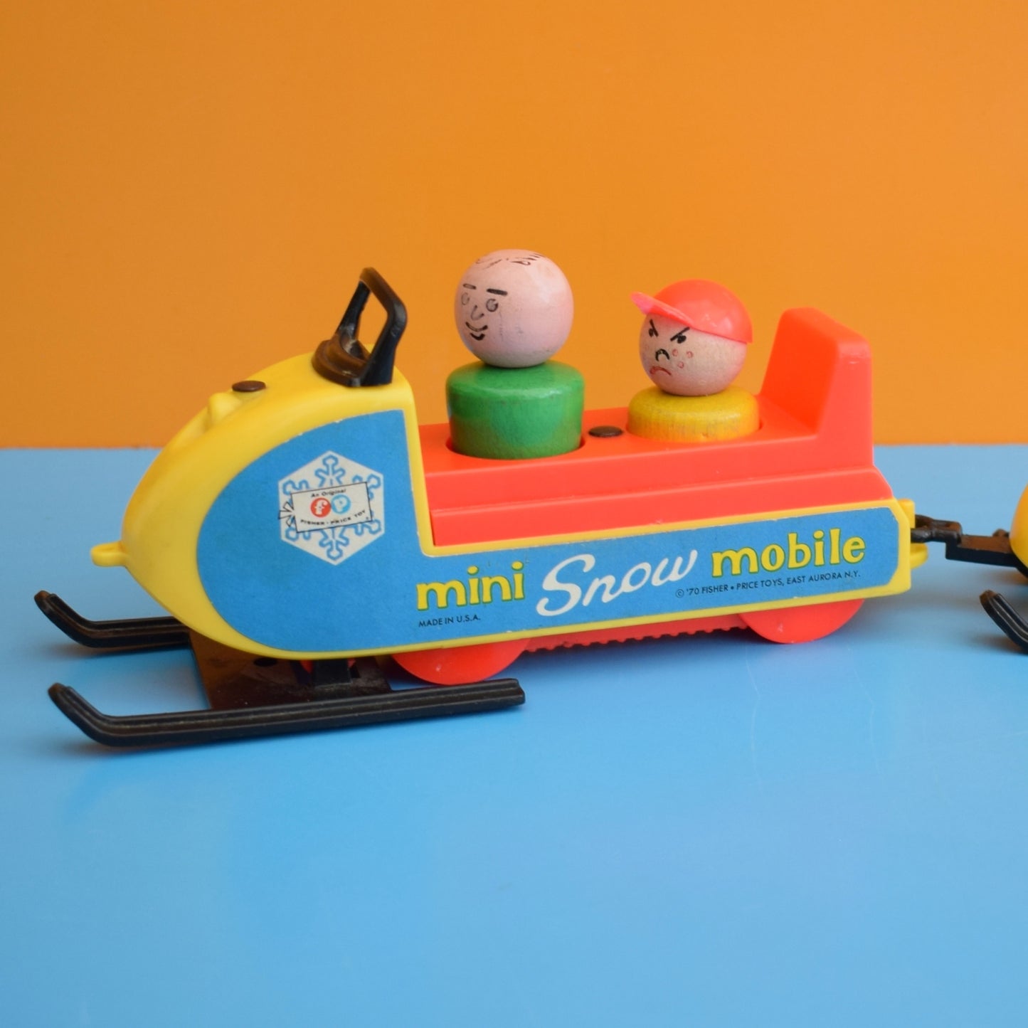 Vintage 1970s Fisher Price Mini Snowmobile by Pineapple Retro